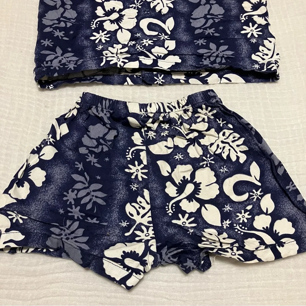 Ali'i Fashions Hawaii Boys Blue Hawaiian Button Up Shirt & Short‎ Set